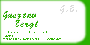 gusztav bergl business card